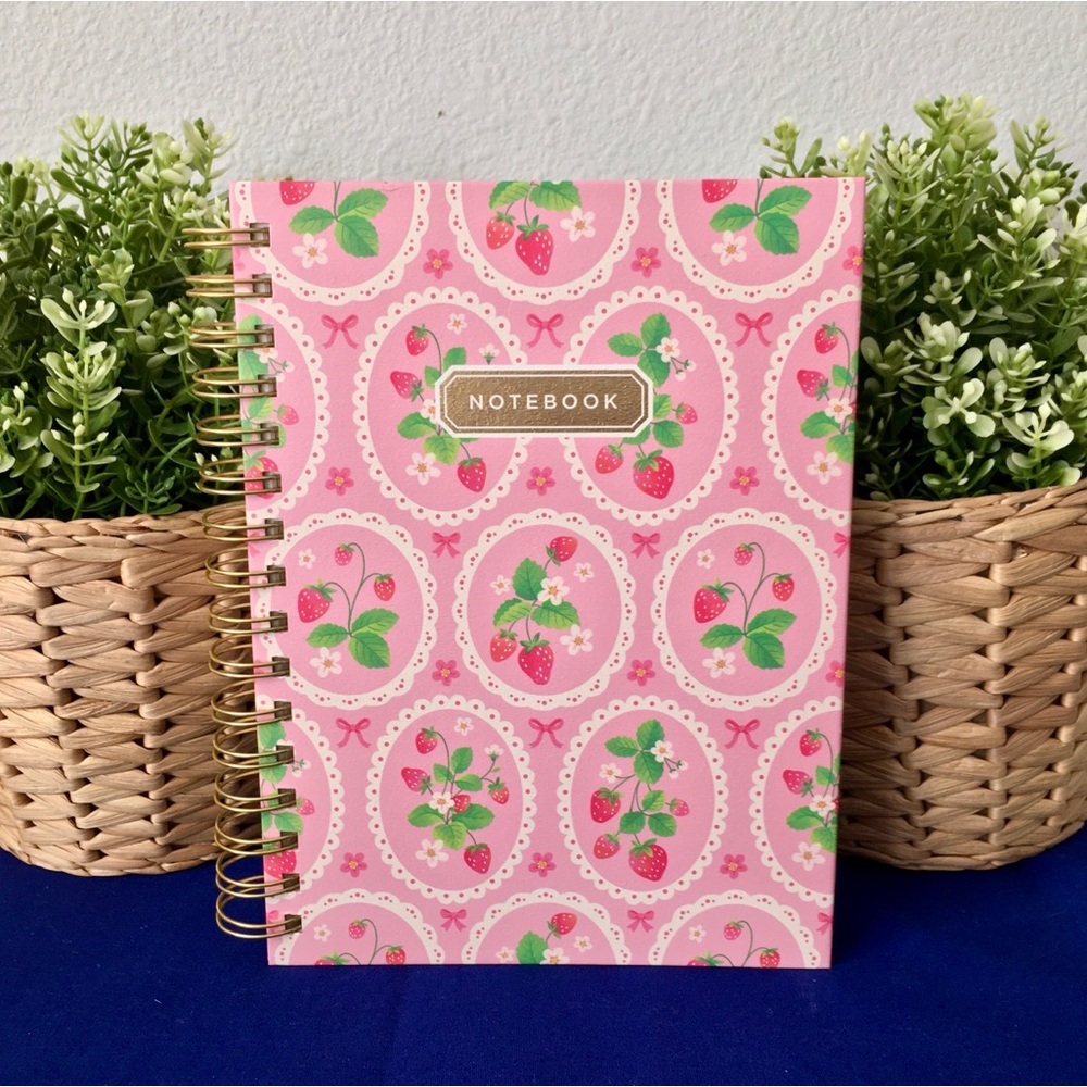 Clementine Spiral Notebook ~ Wild Strawberries